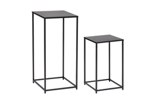 2 tables basses Gota - Noir - 34 x 34 x 74 cm
