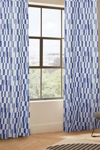 Rideau Jacq Leyna - Indigo - 140 X 260 cm