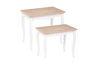 2 tables basses Chrysa - Blanc - 60 x 38 x 56 cm
