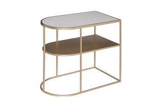 Table basse en marbre Cafe MBR Paige - 52 x 31 cm