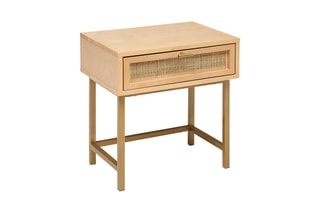 Table de chevet 1 tiroir en bois de bouleau Rayo - 45 x 35 cm