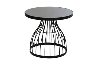 Table basse en verre Kushi - Noir