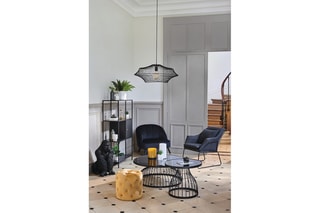 Table basse en verre Kushi - Noir