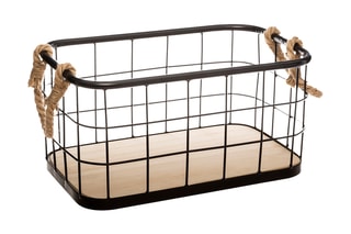 3 cagettes en bois de paulownia Austin - Noir