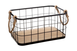 3 cagettes en bois de paulownia Austin - Noir