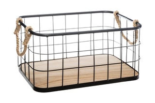 3 cagettes en bois de paulownia Austin - Noir