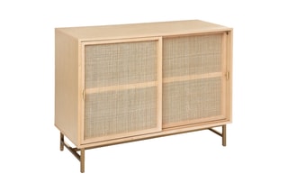 Buffet 2 portes Rayo - Beige - 100 x 40 x 78 cm