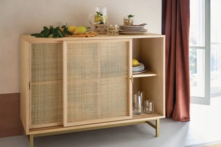 Buffet 2 portes Rayo - Beige - 100 x 40 x 78 cm