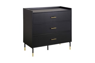 Commode Tedy - Noir - 80 x 80 x 40 cm