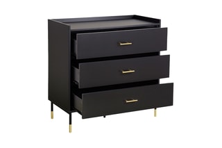 Commode Tedy - Noir - 80 x 80 x 40 cm