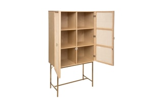 Buffet 2 portes Rayo - Beige - 80,2 x 41,9 x 165,5 cm