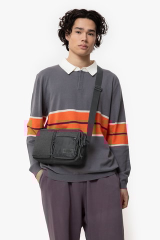 Sac bandoulière Double Cros - Noir chiné