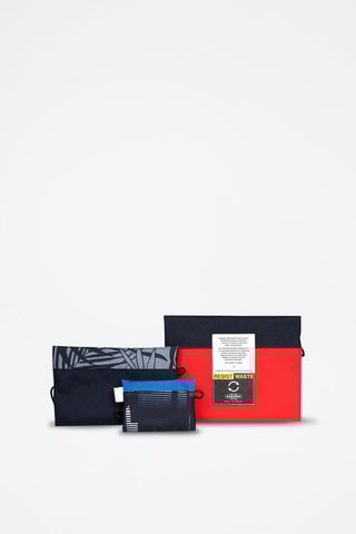 2 trousses et 1 porte-monnaie Marny Pouch Pack - Bleu