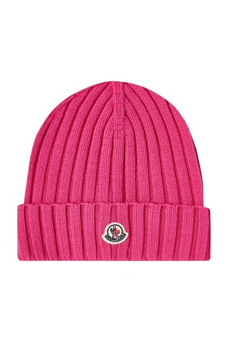 Bonnet en laine Logo - Rose