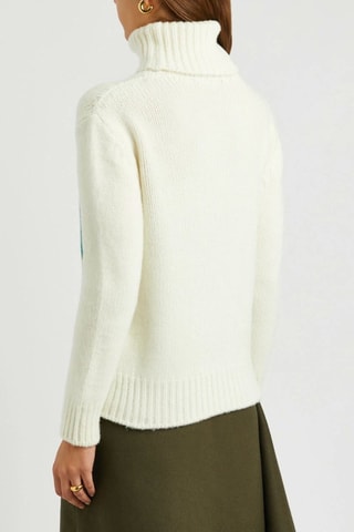 Pull en laine High Neck Knitted - Blanc
