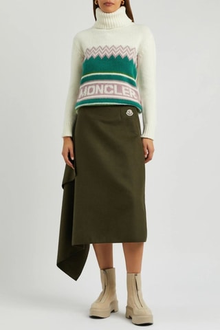 Pull en laine High Neck Knitted - Blanc