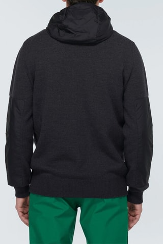 Veste à capuche en laine Grenoble - Noir