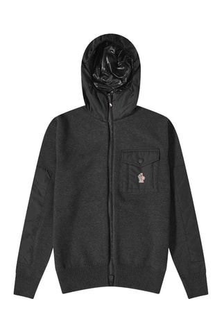 Veste à capuche en laine Grenoble - Noir