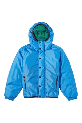 Doudoune réversible à capuche Grenoble - Bleu et vert