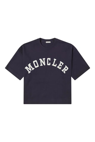 T-shirt Boxy Logo - Bleu marine