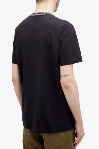 T-shirt Collar Logo - Bleu marine