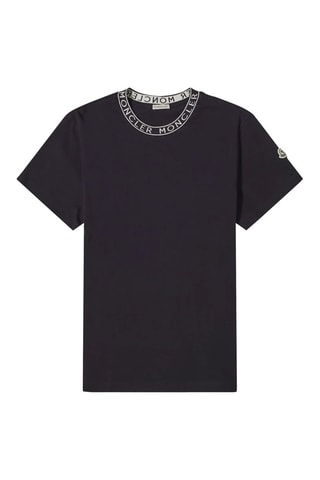 T-shirt Collar Logo - Bleu marine