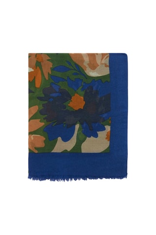 Wollen Sjaal Anna - Blauw en Oranje