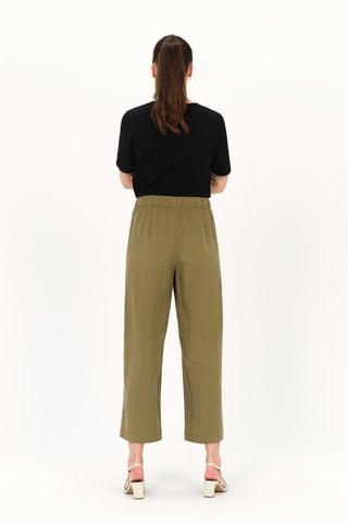 Broek wide legs Portofino - Groen