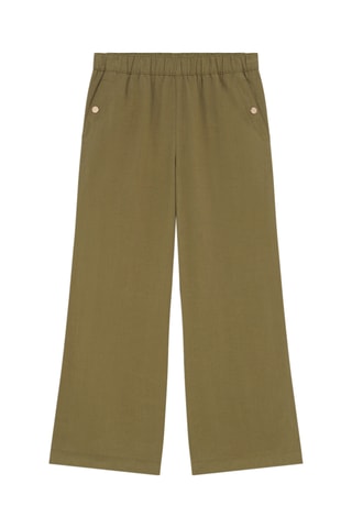 Broek wide legs Portofino - Groen