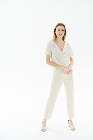 Rechte Linnen Broek Parure - Beige