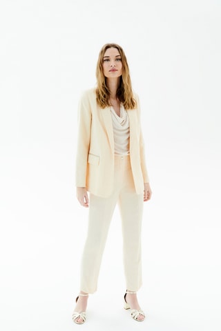 Rechte Linnen Broek Parure - Beige