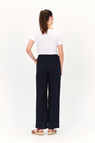 Linnen Casual Broek Pigment - Marineblauw