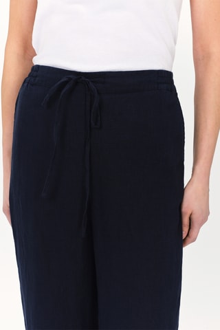 Linnen Casual Broek Pigment - Marineblauw