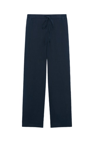Linnen Casual Broek Pigment - Marineblauw