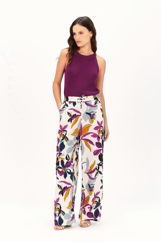 Linnen Casual Broek Peinture - Wit