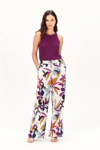 Linnen Casual Broek Peinture - Wit