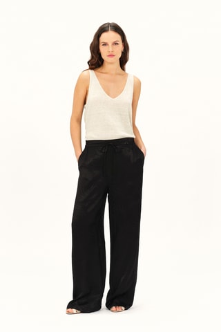 Broek wide legs Peinture - Zwart