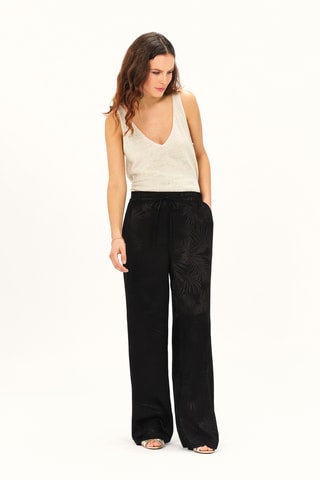 Broek wide legs Peinture - Zwart