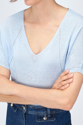 Linnen Top Milana - Blauw