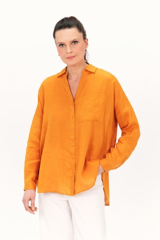 Oversized Linnen Blouse Sandy - Camel