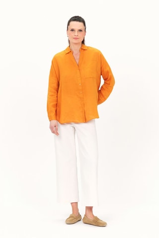 Oversized Linnen Blouse Sandy - Camel