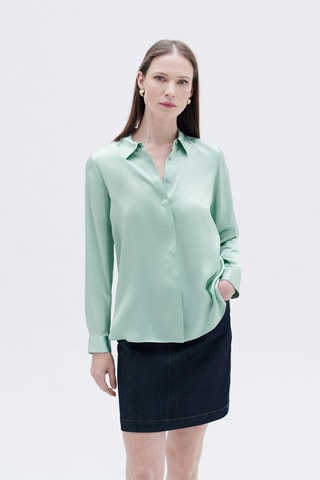 Zijden Blouse Relaxed Cjamie - Groen