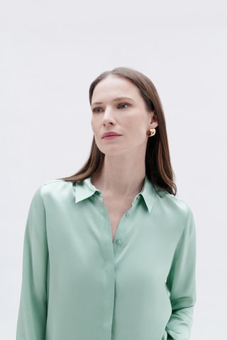 Zijden Blouse Relaxed Cjamie - Groen