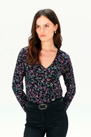 T-shirt Tludmila - Zwart