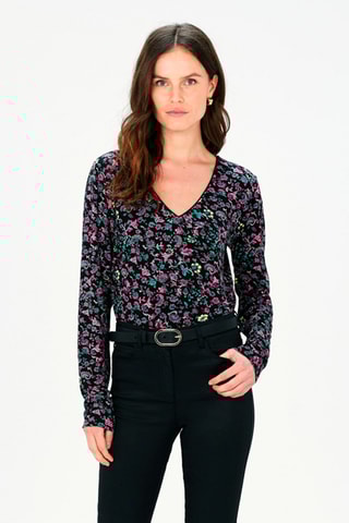 T-shirt Tludmila - Zwart