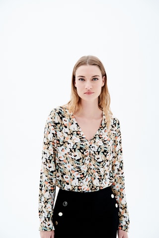 Top Christy - Beige en Zwart