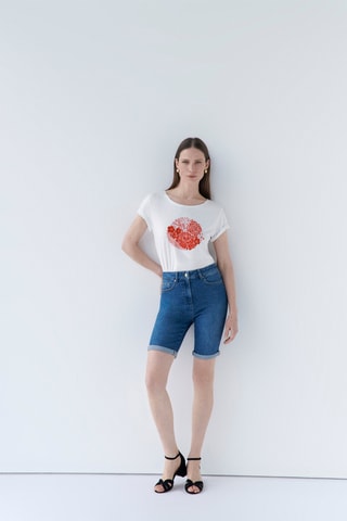 Spijkershort Sedon - Blauw