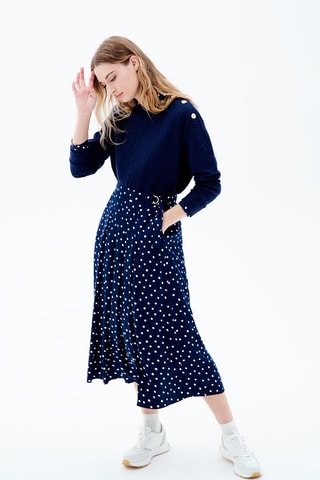 Lange Rok Jaya - Marineblauw