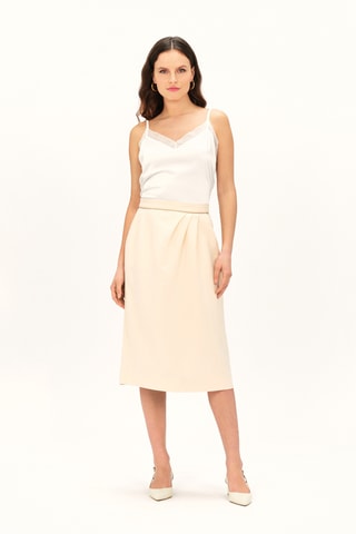 Linnen Rok Jilène  Beige