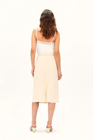 Linnen Rok Jilène  Beige